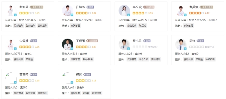 南京華美整形醫(yī)院實力派醫(yī)生